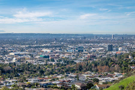 Downtown Los Angeles skyline view - Los Angeles, California, USAの写真素材