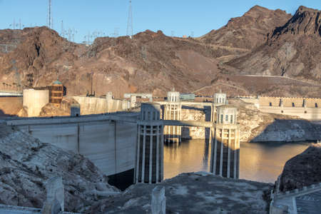 Hoover Dam at Arizona - Nevada Border, USAの写真素材