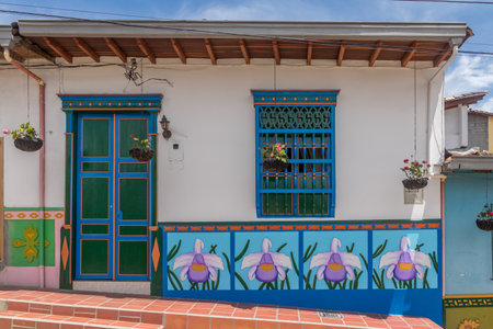 Colorful House - Guatape, Colombiaのeditorial素材