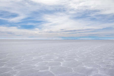 Dry Salar de Uyuni salt flat - Potosi Department, Bolivia