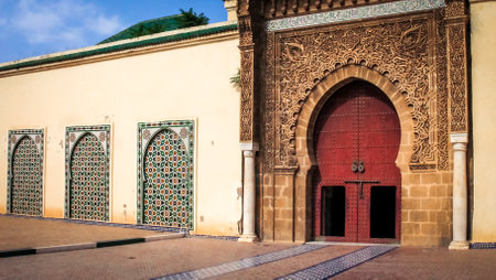 Mausoleum of Moulay Ismail - Meknes, Moroccoのeditorial素材