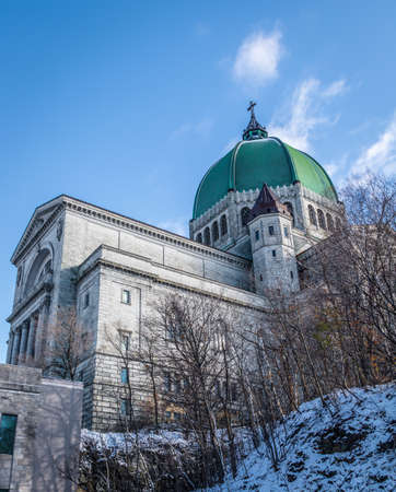 Saint Joseph Oratory with snow - Montreal, Quebec, Canadaの写真素材