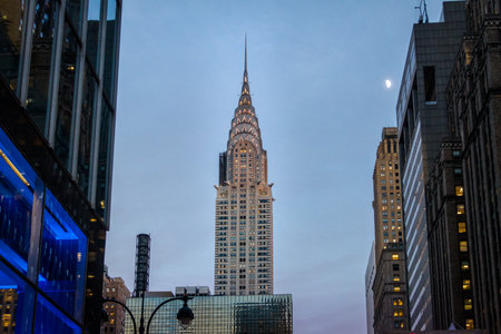 Chrysler Building at sunset - New York, USAのeditorial素材