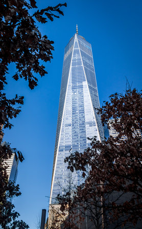 One World Trade Center at Lower Manhattan - New York City, USAのeditorial素材