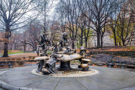 The Alice in Wonderland sculpture at Central Park - New York, USAのeditorial素材
