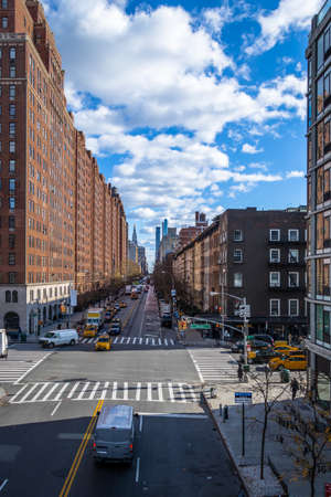 Street traffic and buildings in Chelsea - New York, USA