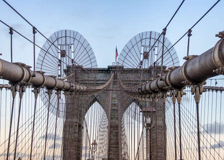 The Brooklyn Bridge - New York City, USAの写真素材
