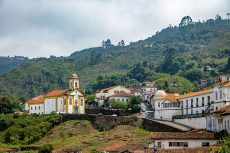 Merces de Cima Church (Nossa Senhora das Merces e Misericordia) - Ouro Preto, Minas Gerais, Brazilの写真素材
