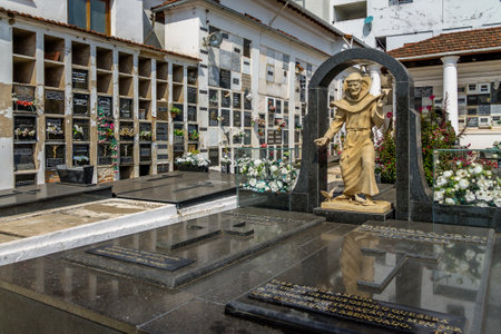 Tancredo Neves Tomb at Sao Francisco de Assis Church Cemetery - Sao Joao Del Rei, Minas Gerais, Brazilのeditorial素材