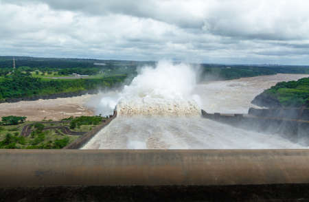 Spillway of Itaipu Dam - Brazil and Paraguay Borderの写真素材