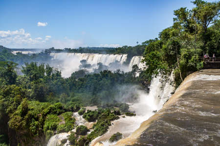 Iguazu Falls view from brazilian side - Brazil and Argentina Borderの写真素材