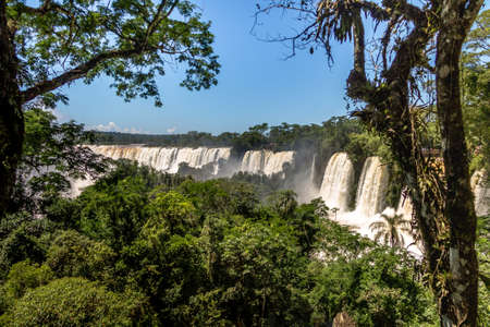 Iguazu Falls view from brazilian side - Brazil and Argentina Borderの写真素材