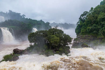 Iguazu Falls view from brazilian side - Brazil and Argentina Borderの写真素材