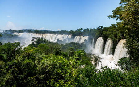 Iguazu Falls view from brazilian side - Brazil and Argentina Borderの写真素材