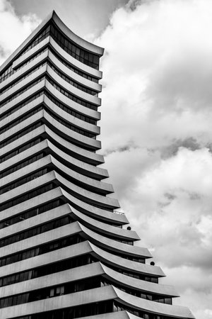 Black and White Modern building in Downtown Bogota - Bogota, Colombiaのeditorial素材