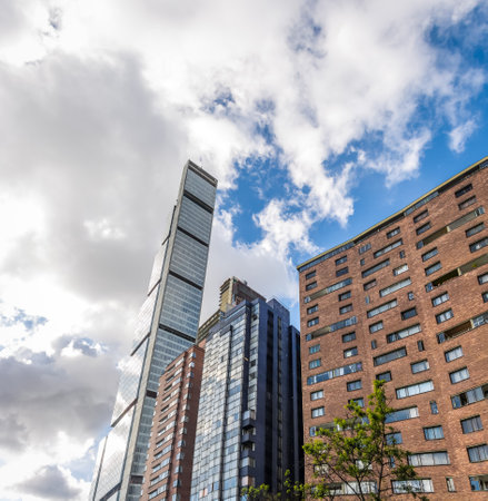Bogota Skyline and Bacata Tower Building - Bogota, Colombiaのeditorial素材