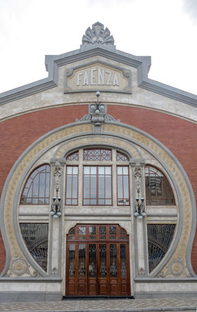 Facade of Faenza Theater - Bogota, Colombiaのeditorial素材
