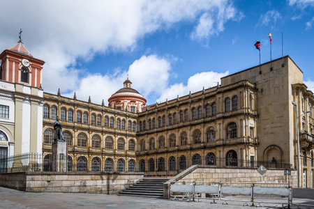 School Building close to Bolivar Square - Bogota, Colombiaのeditorial素材