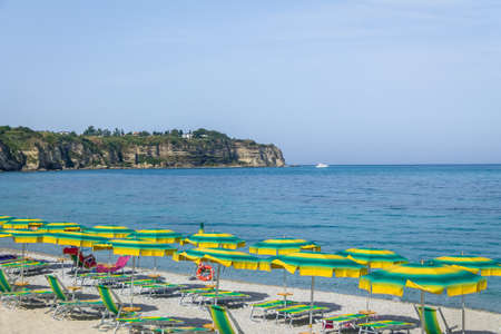 View of Tropea Beach - Tropea, Calabria, Italyの写真素材