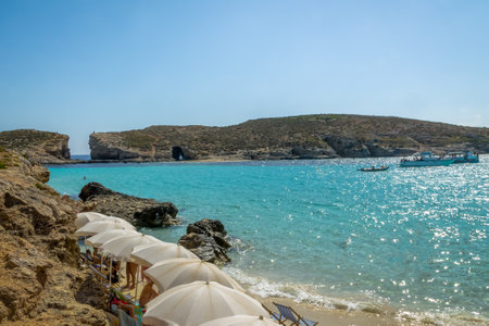The Blue Lagoon in Comino Island - Gozo, Maltaのeditorial素材