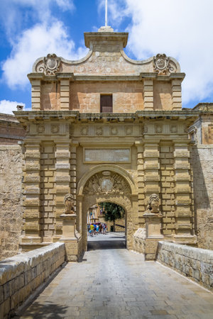 Mdina Gate - Mdina, Maltaのeditorial素材