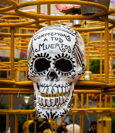 Day of the Dead Decoration - Mexico City, Mexicoのeditorial素材
