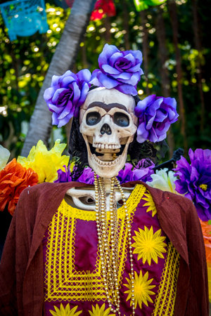 Day of the Dead (Day of the Dead) Decoration - Puerto Vallarta, Jalisco, Mexicoのeditorial素材