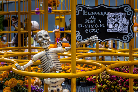 Day of the Dead Decoration - Mexico City, Mexicoのeditorial素材
