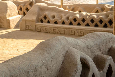Ancient ruins of Chan Chan - Trujillo, Peruの写真素材