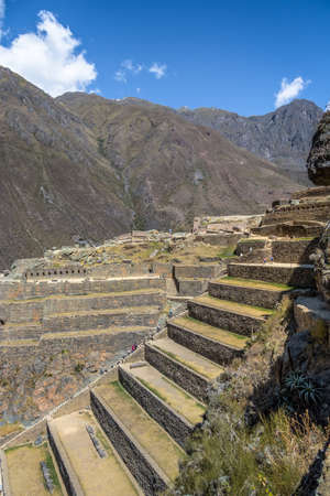 Ollantaytambo Inca ruins and Terraces - Ollantaytambo, Sacred Valley, Peruの写真素材