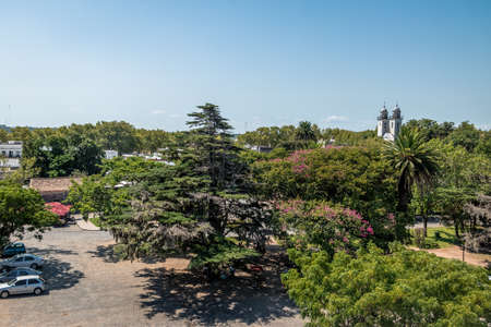 Aerial view of Colonia del Sacramento - Colonia del Sacramento, Uruguayの写真素材