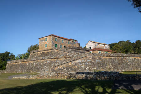 Sao Jose da Ponta Grossa Fortress - Florianopolis, Santa Catarina, Brazilの写真素材
