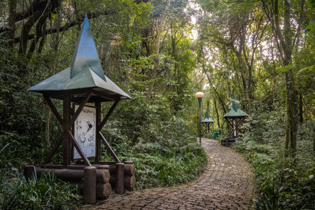 Hensel and Gretel Trail (German Forest Park) - Curitiba, Parana, Brazilのeditorial素材