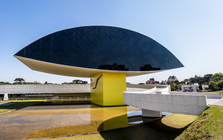 Oscar Niemeyer Museum - Curitiba, Parana, Brazilのeditorial素材