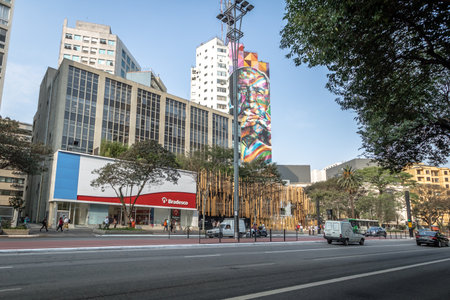Paulista Avenue - Sao Paulo, Brazilのeditorial素材