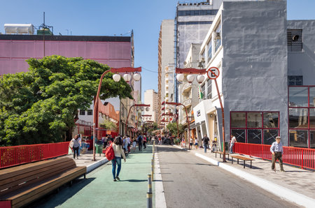 Freedom Avenue at Freedom japanese neighborhood - Sao Paulo, Brazil