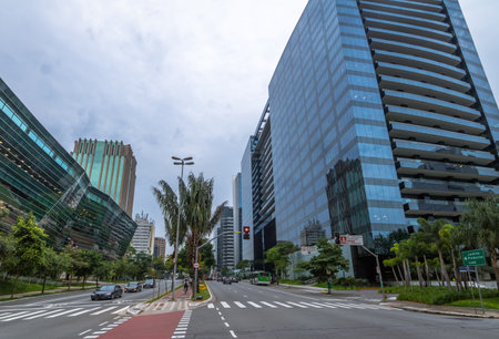 Buildings at Faria Lima Avenue in Sao Paulo financial district - Sao Paulo, Brazilのeditorial素材