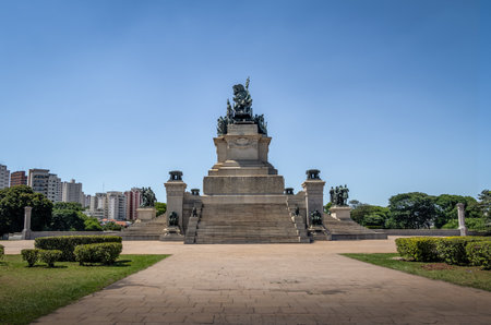 Monument to the Independence of Brazil (Monumento a Independencia do Brasil) at  Independence Park (Parque da Independencia) in Ipiranga - Sao Paulo, Brazilのeditorial素材