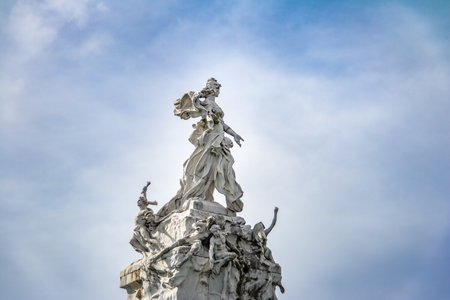 Monument to the Spaniards (Monumento de los Espanoles) in Palermo - Buenos Aires, Argentinaのeditorial素材