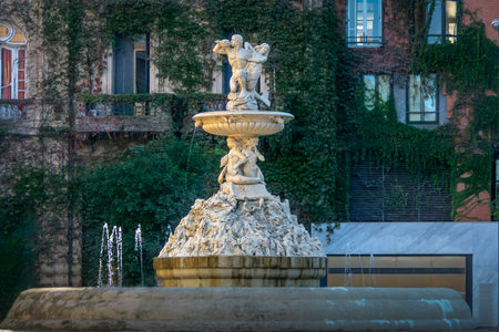 Fuente de las Utopias Fountain - Rosario, Santa Fe, Argentinaのeditorial素材