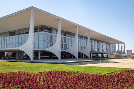 Planalto Palace the official workplace of the Brazilian President - Brasilia, Distrito Federal,...