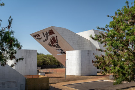 Tancredo Neves Pantheon of the Fatherland and Freedom at Three Powers Plaza - Brasilia, Distrito Federal, Brazilのeditorial素材