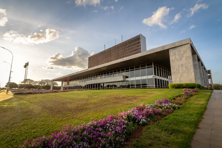 Palace of Buriti seat of government of Distrito Federal - Brasilia, Distrito Federal, Brazilのeditorial素材
