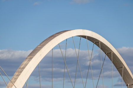 JK Bridge Detail - Brasilia, Distrito Federal, Brazilのeditorial素材
