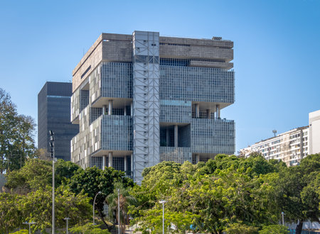 Petrobras Oil Company Headquarters Building - Rio de Janeiro, Brazilのeditorial素材