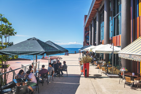 Restaurants at Lake Theater (Lake Theater) - Frutillar, Chileのeditorial素材