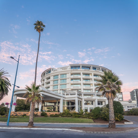 Hotel del Mar at sunset - Vina del Mar, Chileのeditorial素材