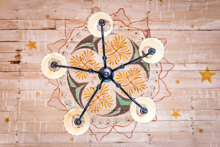 Church of Aldachildo ceiling - Chiloe Island, Chile