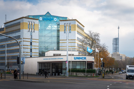 Geneva, Switzerland - December 03, 2019: United Nations High Commissioner for Refugees (UNHCR) - UN Agency - Geneva, Switzerlandのeditorial素材