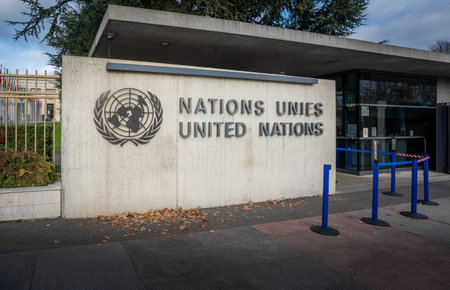 Geneva, Switzerland - December 03, 2019: Palace of Nations - United Nations Office - Geneva, Switzerlandのeditorial素材